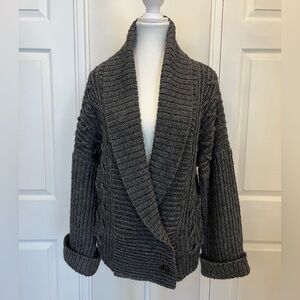 Ann Taylor Charcoal Knit Cardigan